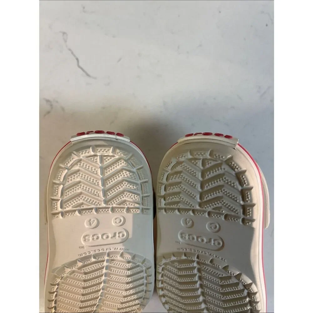 CROCBAND CUTOUT DETAIL ROUND TOE CLOGS - BEIGE - STUCCO MELON 204537 Size 4